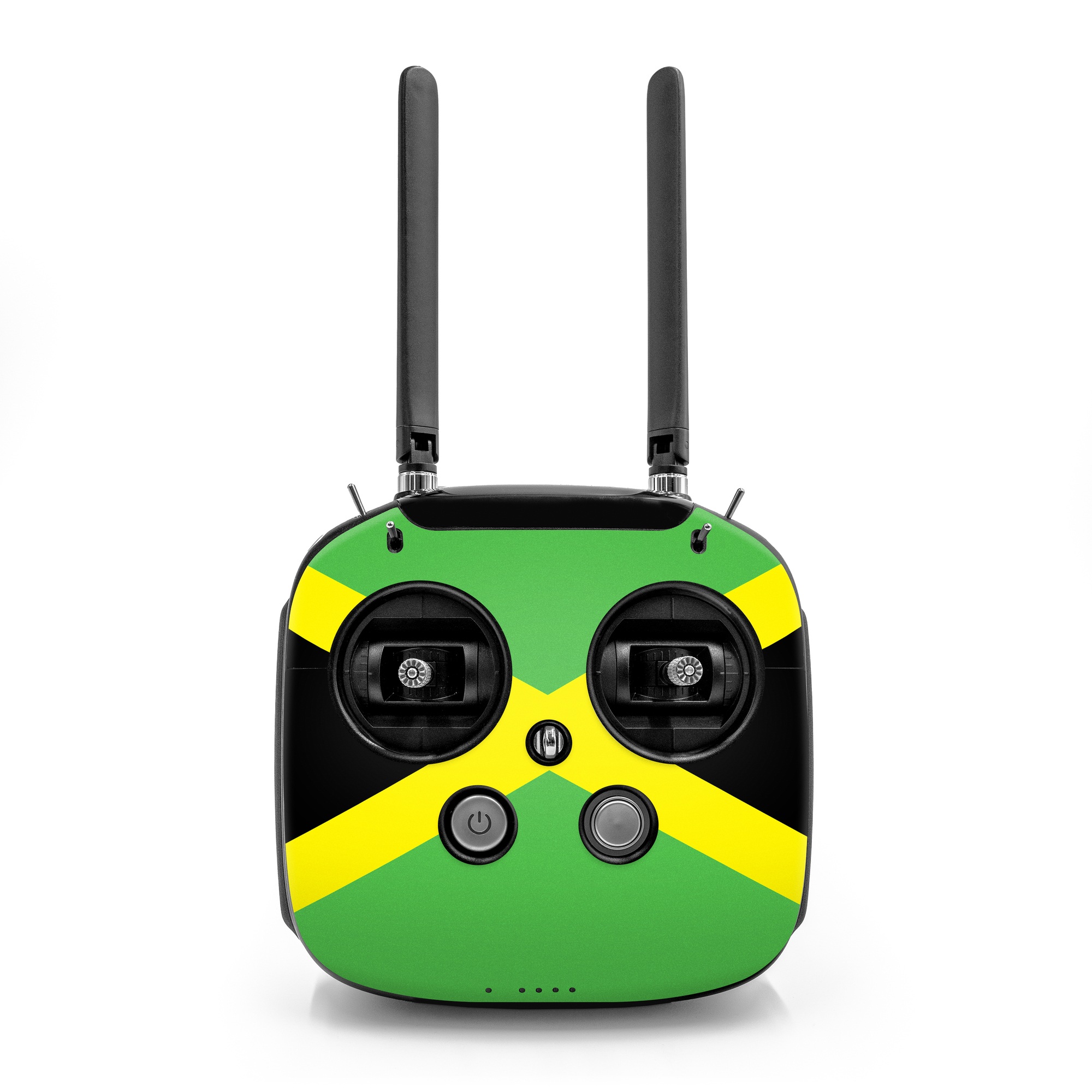 DJI FPV Remote Controller Mode 2 Skin design of Green, Flag, Yellow, Macro photography, Graphics, Graphic design, with black, green, yellow colors