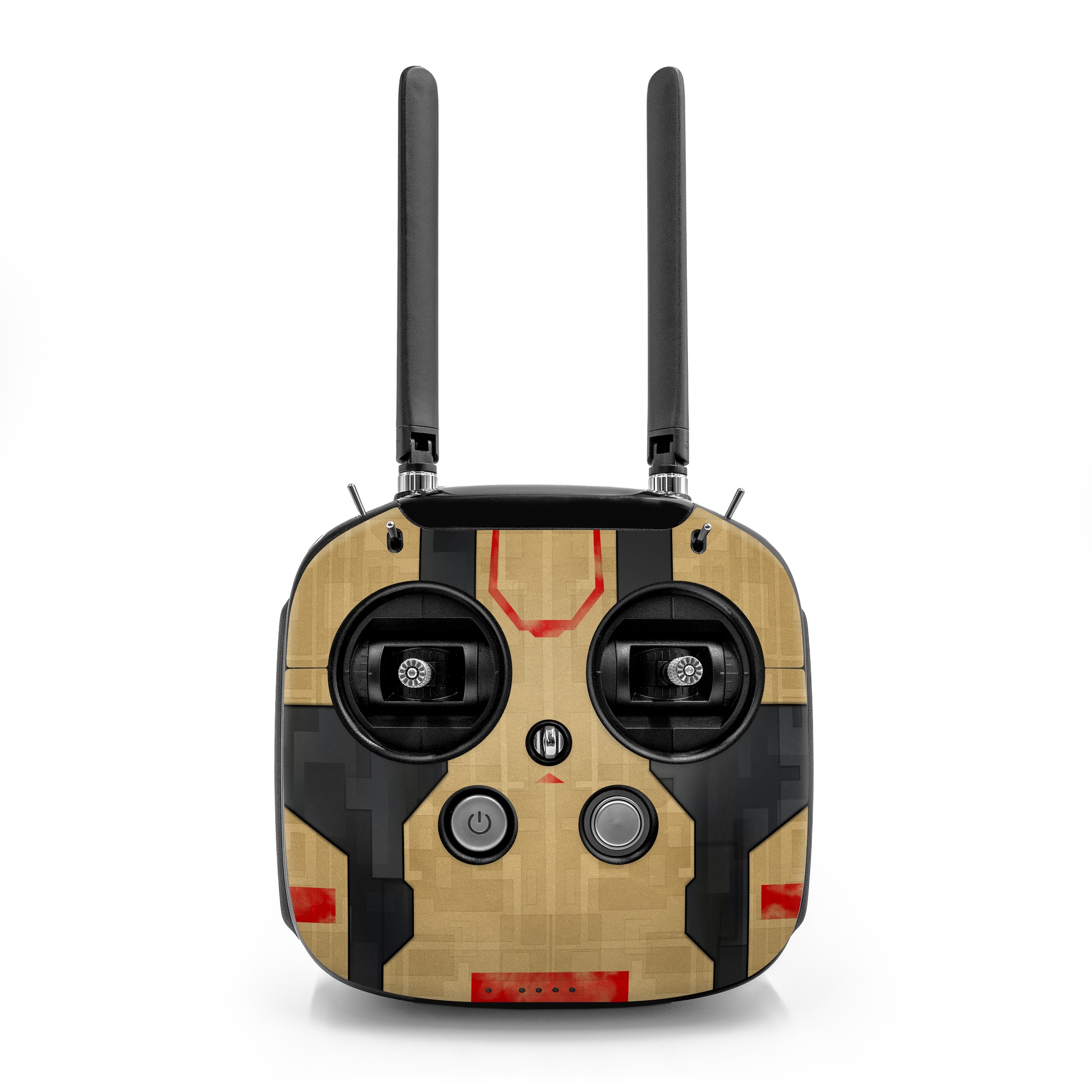 DJI FPV Remote Controller Mode 2 Skin design, with brown, red colors