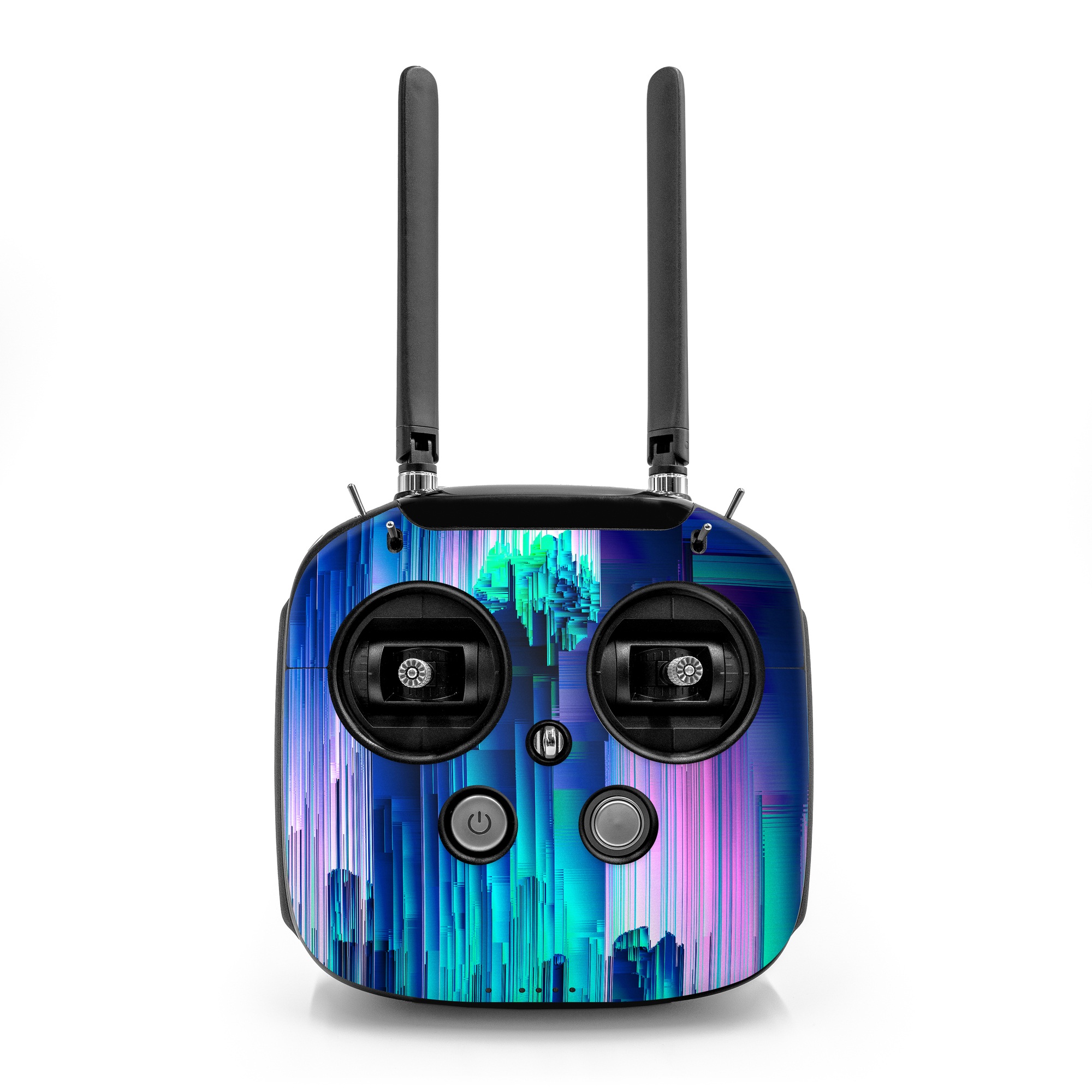 DJI FPV Remote Controller Mode 2 Skin design of Blue, Green, Light, Colorfulness, with blue, purple, pink, white colors