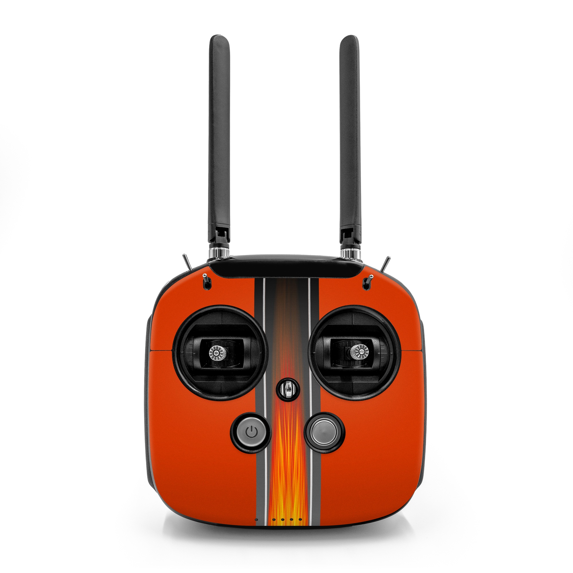 DJI FPV Remote Controller Mode 2 Skin design of Orange, Red, Line, Material property, Rectangle, Automotive lighting, with red, black, orange, gray colors