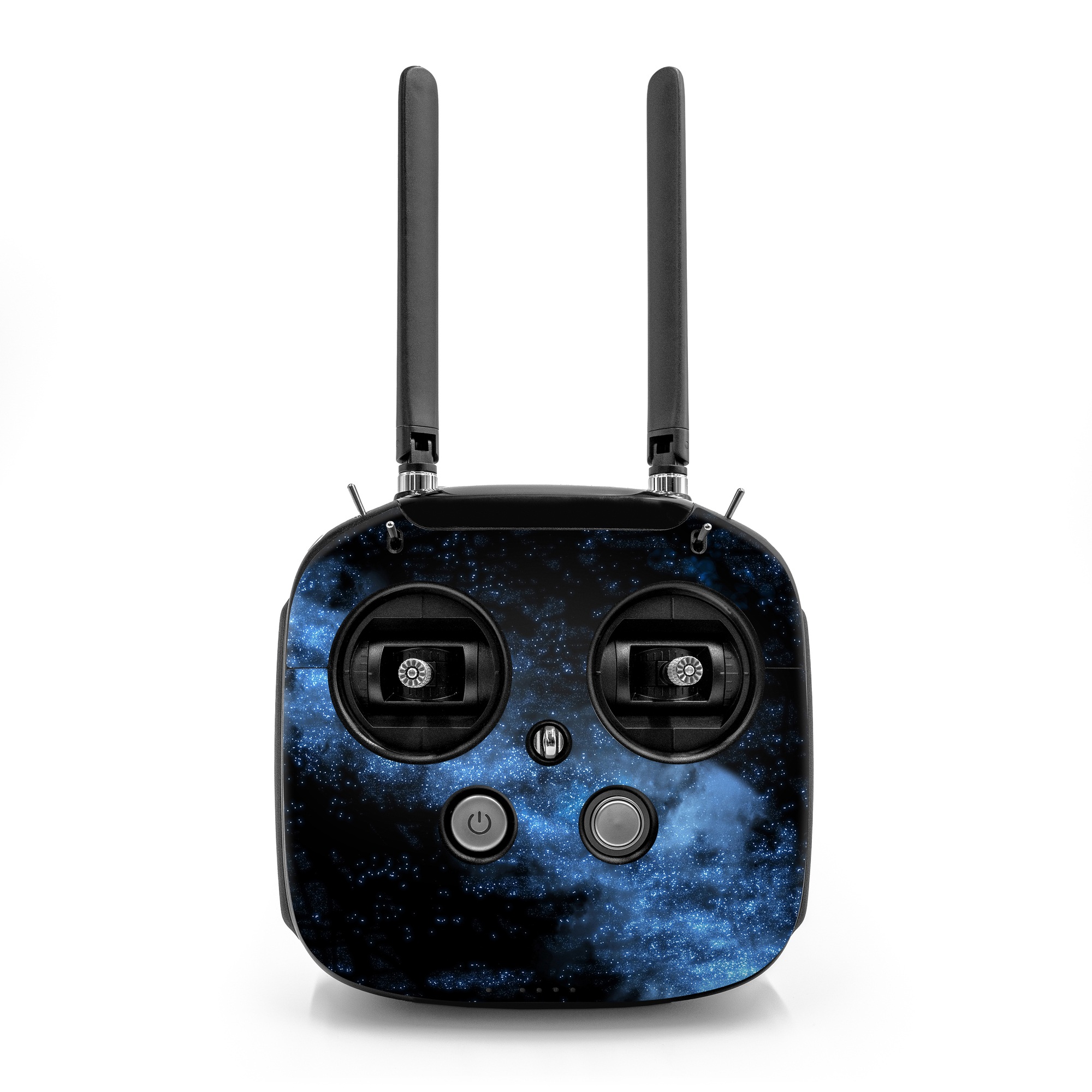 DJI FPV Remote Controller Mode 2 Skin design of Sky, Atmosphere, Black, Blue, Outer space, Atmospheric phenomenon, Astronomical object, Darkness, Universe, Space, with black, blue colors