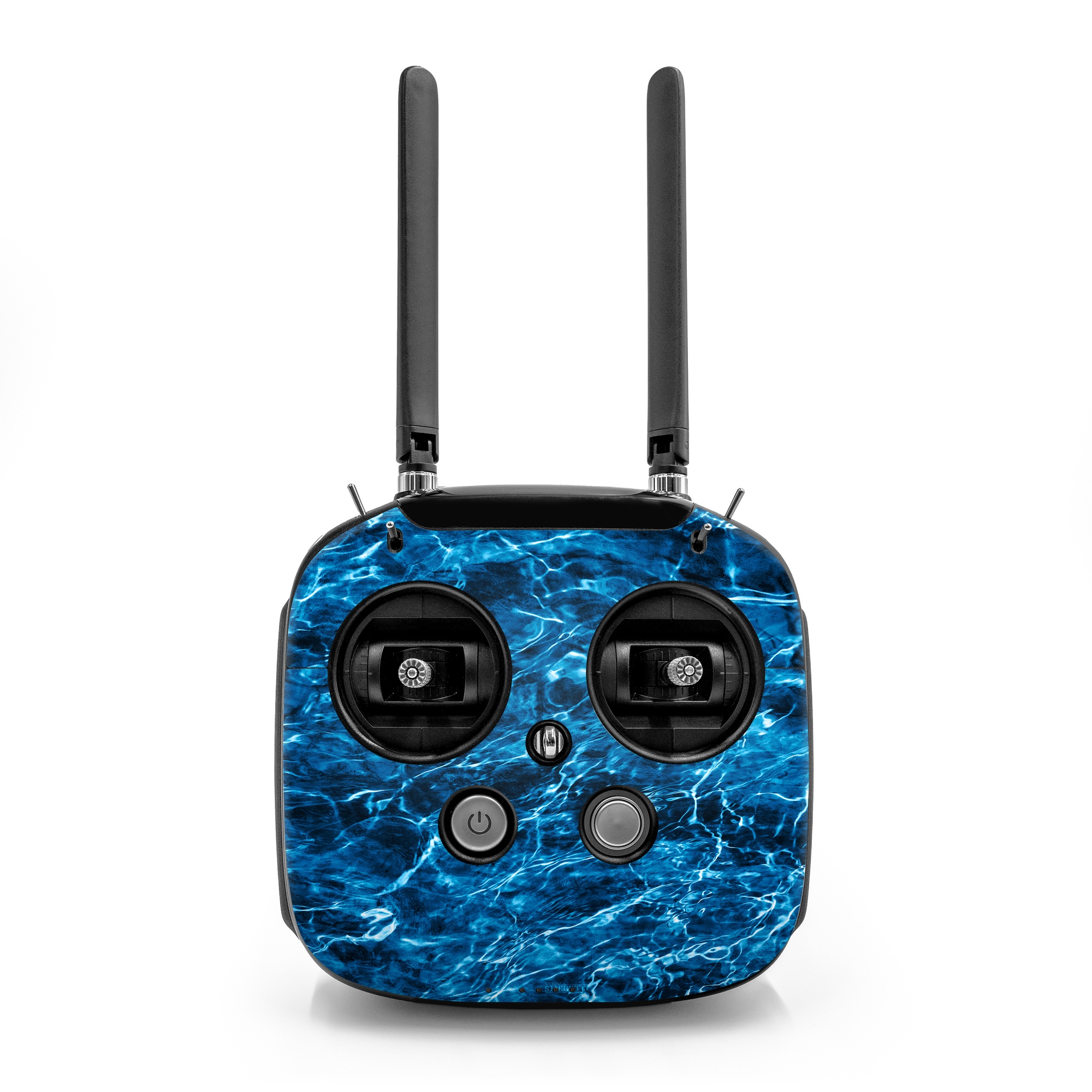 DJI FPV Remote Controller Mode 2 Skin design of Blue, Water, Aqua, Turquoise, Azure, Electric blue, Sky, Pattern, Sea, Ocean, with blue, black colors