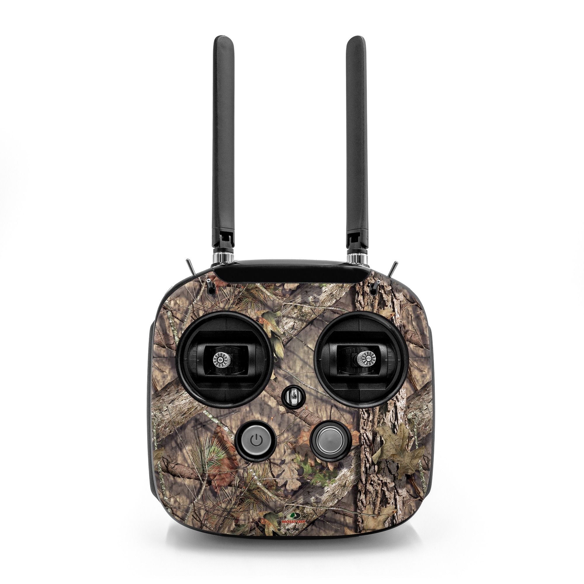 DJI FPV Remote Controller Mode 2 Skin design of shellbark hickory, Camouflage, Tree, Branch, Trunk, Plant, Leaf, Adaptation, Wood, Twig, with orange, green, red, black, gray colors