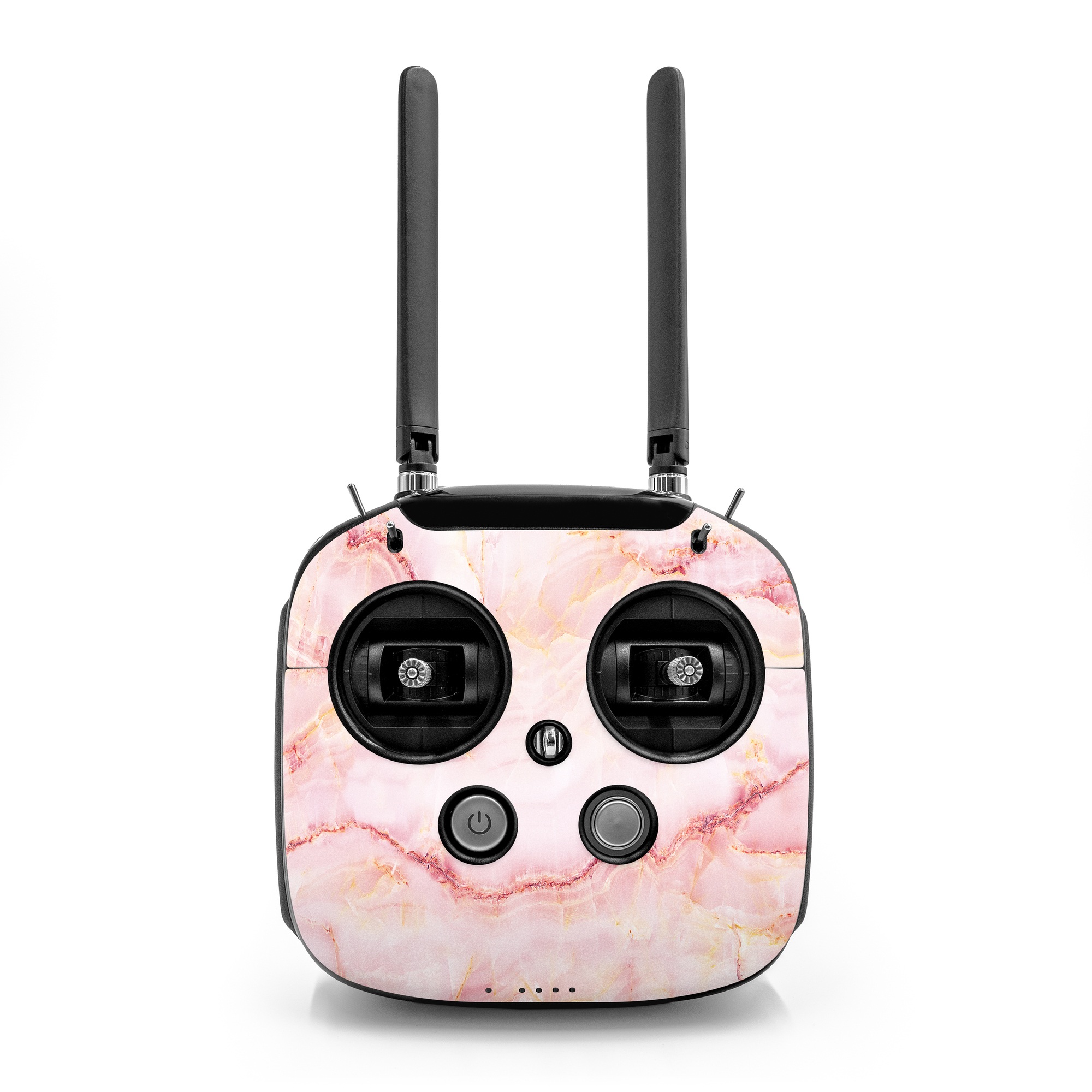 DJI FPV Remote Controller Mode 2 Skin design of Pink, Peach, with white, pink, red, yellow, orange colors