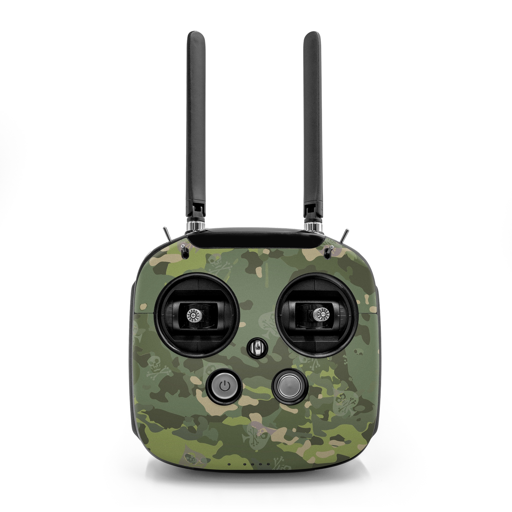 DJI FPV Remote Controller Mode 2 Skin design of Military camouflage, Pattern, Camouflage, Uniform, Clothing, Green, Design, Leaf, Plant, Illustration, with green, brown colors