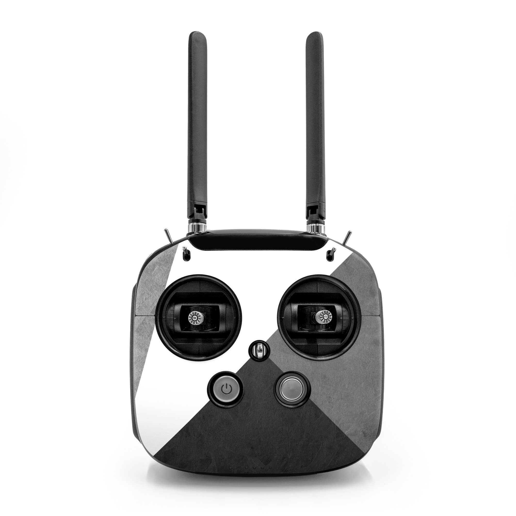 DJI FPV Remote Controller Mode 2 Skin design of Black, White, Black-and-white, Line, Grey, Architecture, Monochrome, Triangle, Monochrome photography, Pattern, with white, black, gray colors