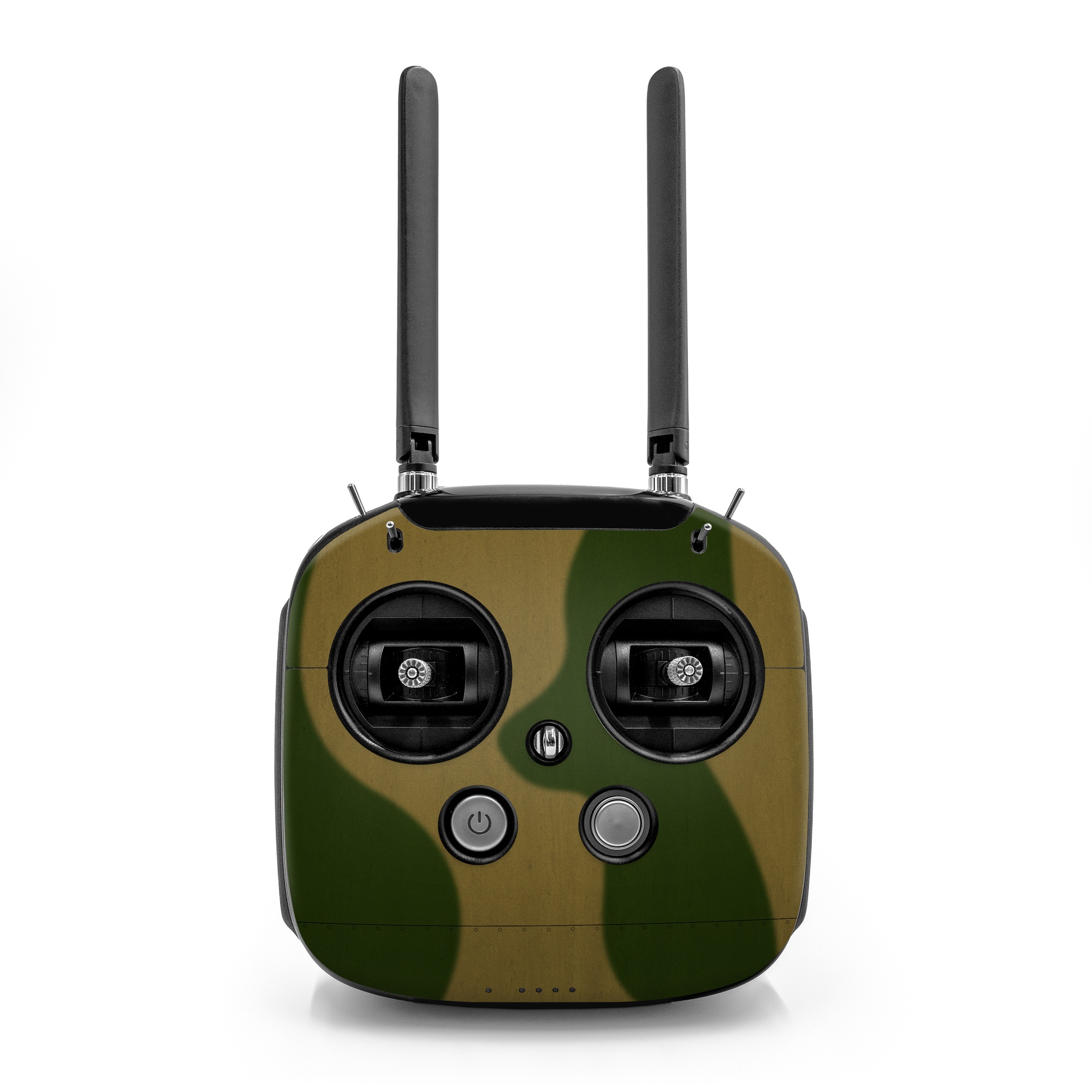 DJI FPV Remote Controller Mode 2 Skin design of Red, Orange, Shadow, with green, brown, red, white colors