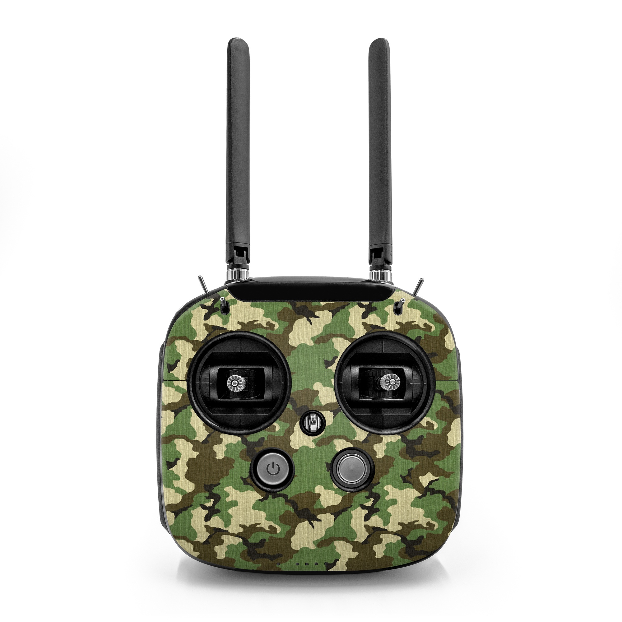 DJI FPV Remote Controller Mode 2 Skin design of Military camouflage, Camouflage, Clothing, Pattern, Green, Uniform, Military uniform, Design, Sportswear, Plane, with black, gray, green colors