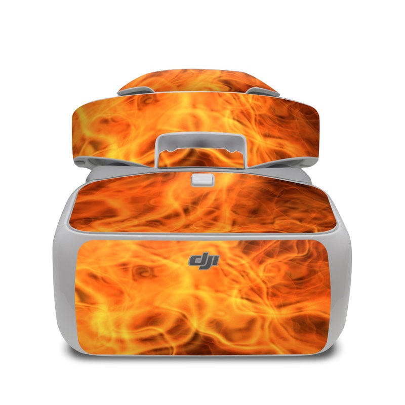 DJI Goggles Skin design of Flame, Fire, Heat, Orange with red, orange, black colors