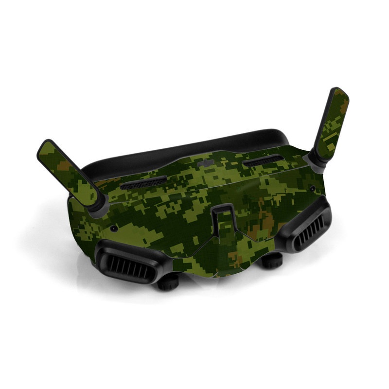 DJI Goggles 2 Skin design of Military camouflage, Green, Pattern, Uniform, Camouflage, Clothing, Design, Leaf, Plant, with green, brown colors