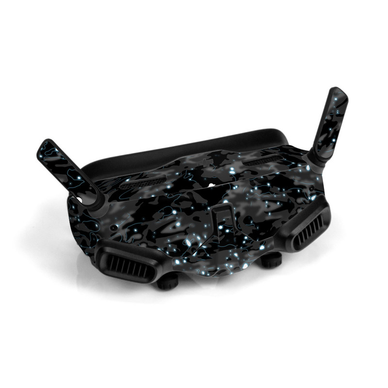 DJI Goggles 2 Skin design of Black, Water, Space, Black-and-white, Granite, with blue, white, gray, blue colors