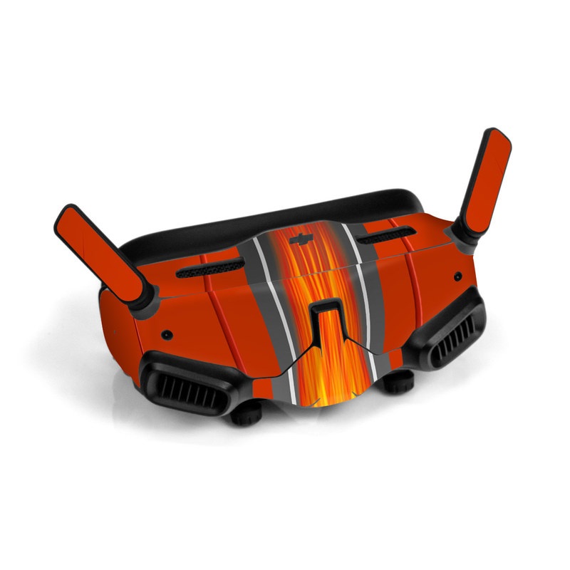DJI Goggles 2 Skin design of Orange, Red, Line, Material property, Rectangle, Automotive lighting, with red, black, orange, gray colors