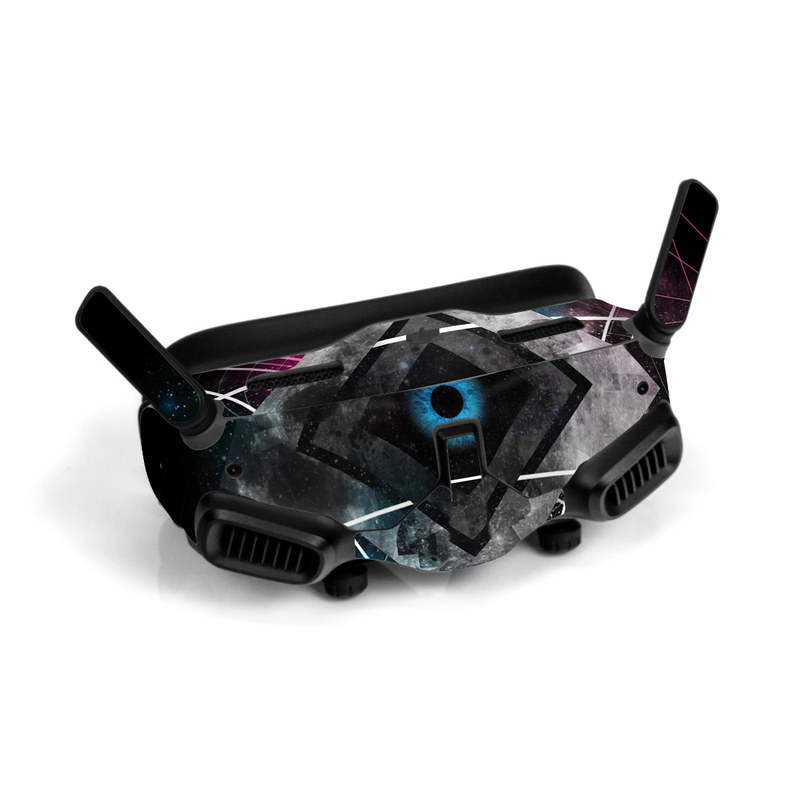 DJI Goggles 2 Skin design of Graphic design, Design, Pattern, Graphics, Illustration, Font, Circle, Triangle, Fractal art, Logo, with black, gray colors