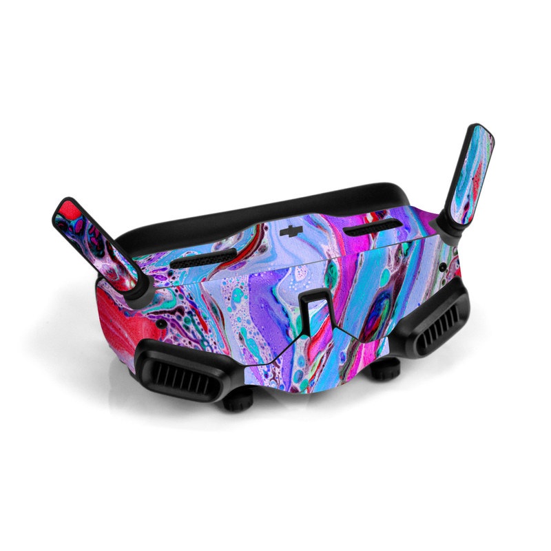 DJI Goggles 2 Skin design of Pink, Purple, Pattern, Design, Visual arts, Art, Psychedelic art, Magenta, Acrylic paint, Colorfulness, with pink, purple, blue, green colors