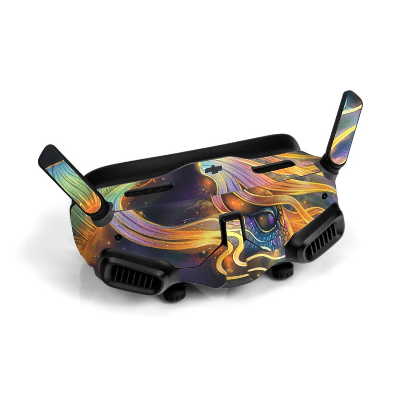 DJI Goggles 2 Skin design of Organism, Astronomical object, Art, Electric blue, Space, Darkness, Liquid, Science, Graphics, Visual arts, with black, blue, yellow, white, orange, purple, red colors