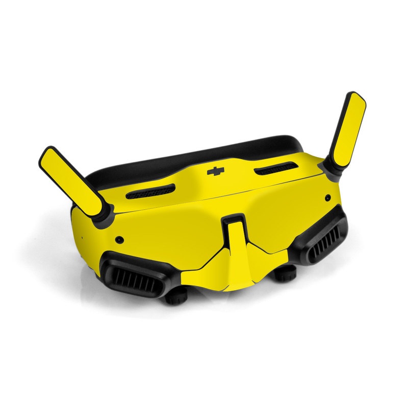 DJI Goggles 2 Skin design of Green, Yellow, Orange, Text, Font, with yellow colors