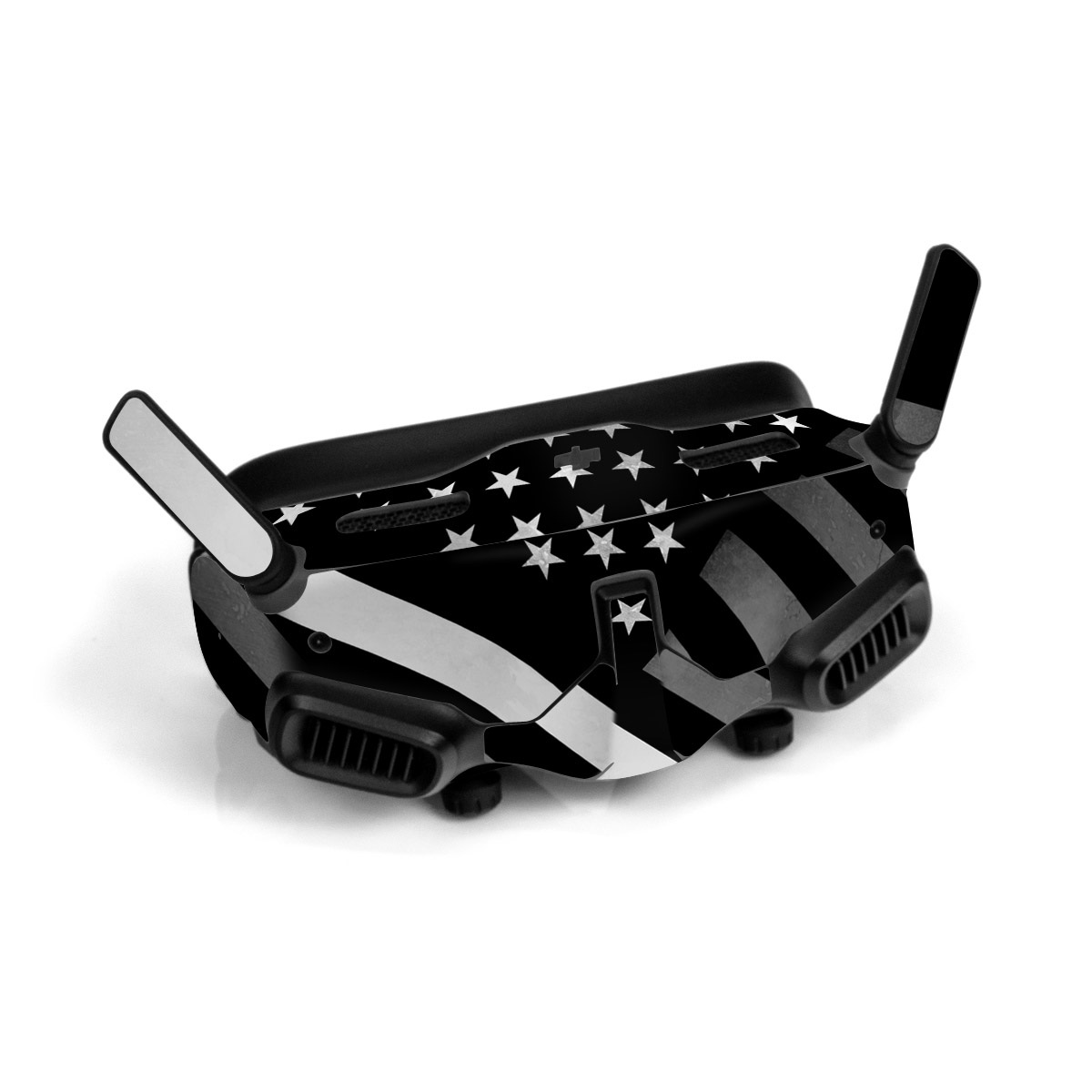 DJI Goggles 2 Skin design of Black, Black-and-white, Pattern, Monochrome Photography, Line, Flag Of The United States, Monochrome, Flag, Design, Font, Photography, Style, Parallel, with black, white, gray colors