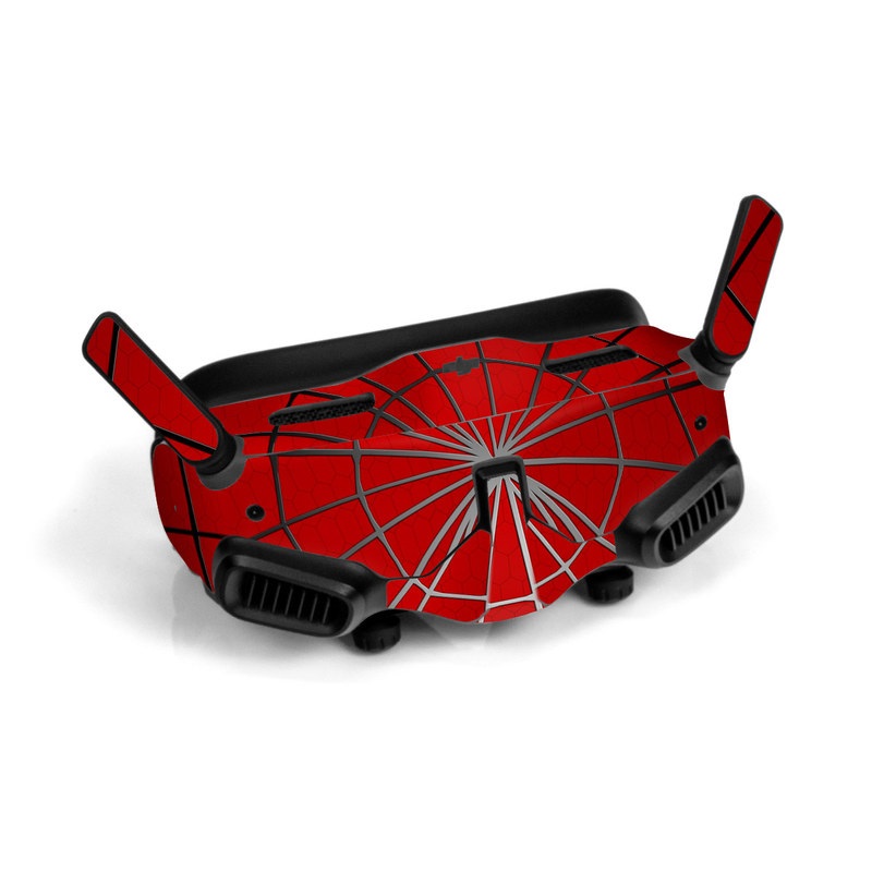 DJI Goggles 2 Skin design of Red, Symmetry, Circle, Pattern, Line, with red, black, gray colors