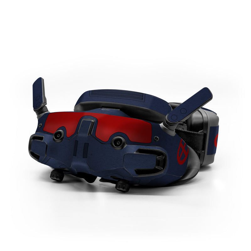 DJI Goggles 3 Skin design of Cockpit, Fighter jet, with blue, red colors