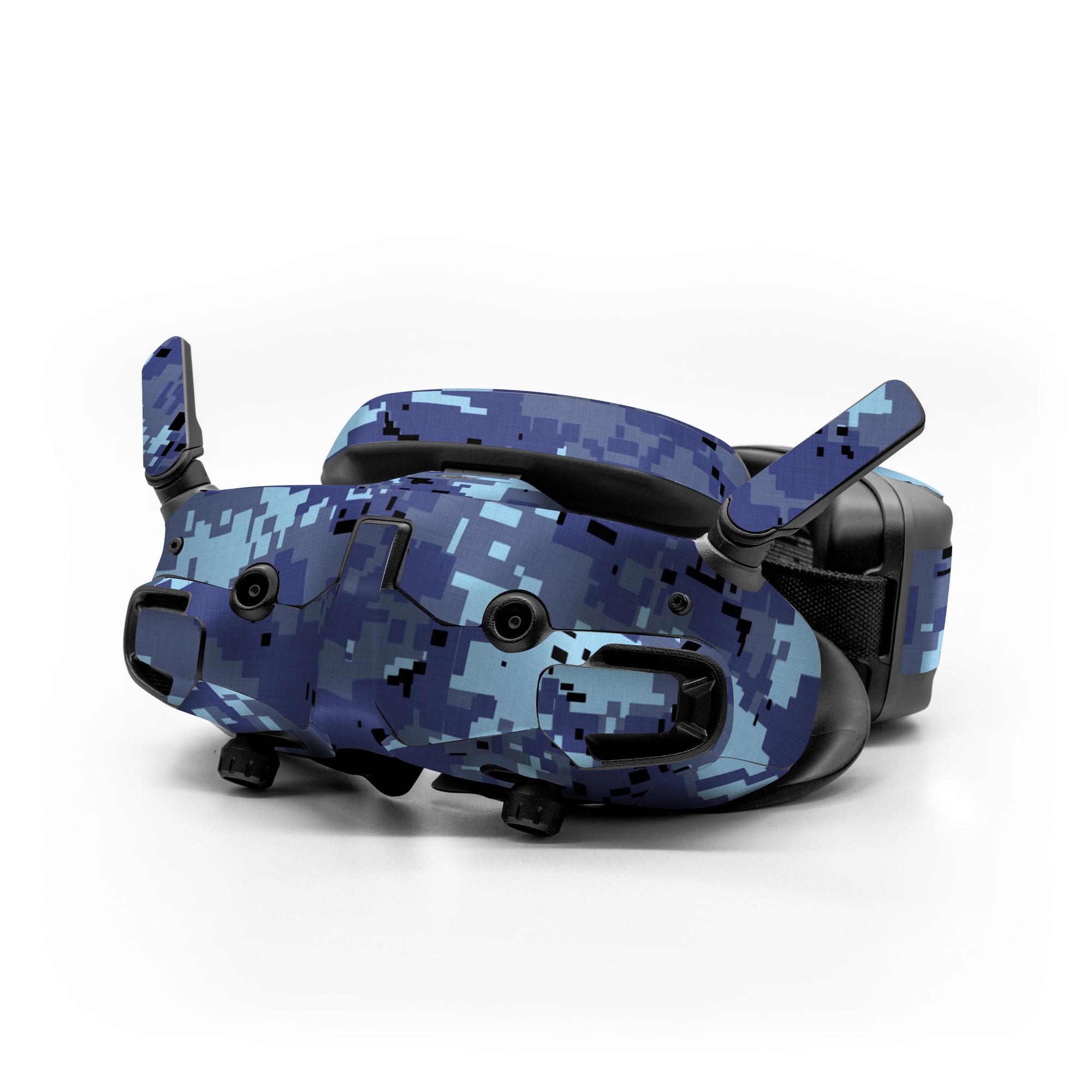 DJI Goggles 3 Skin design of Blue, Purple, Pattern, Lavender, Violet, Design, with blue, gray, black colors