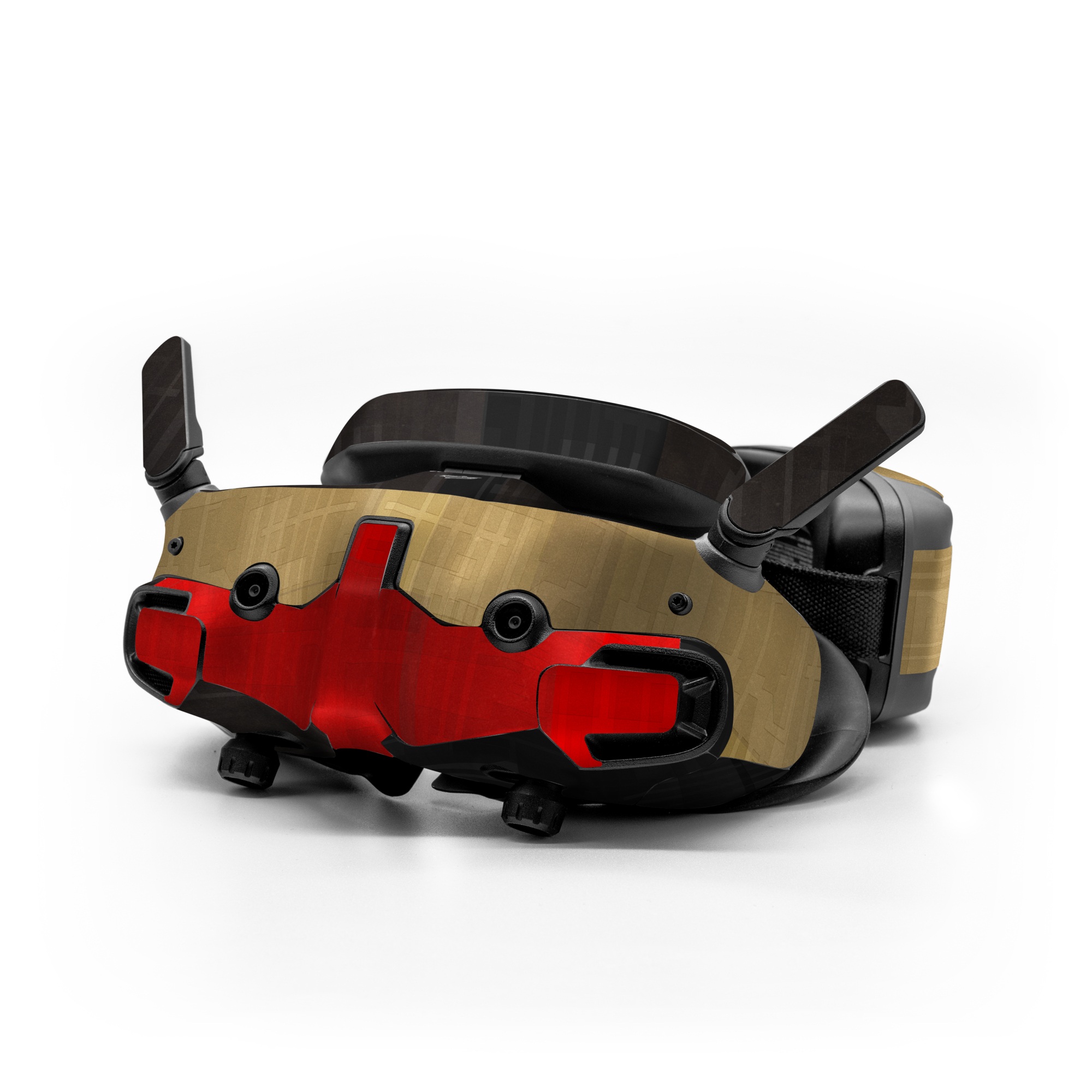 DJI Goggles 3 Skin design, with brown, red colors