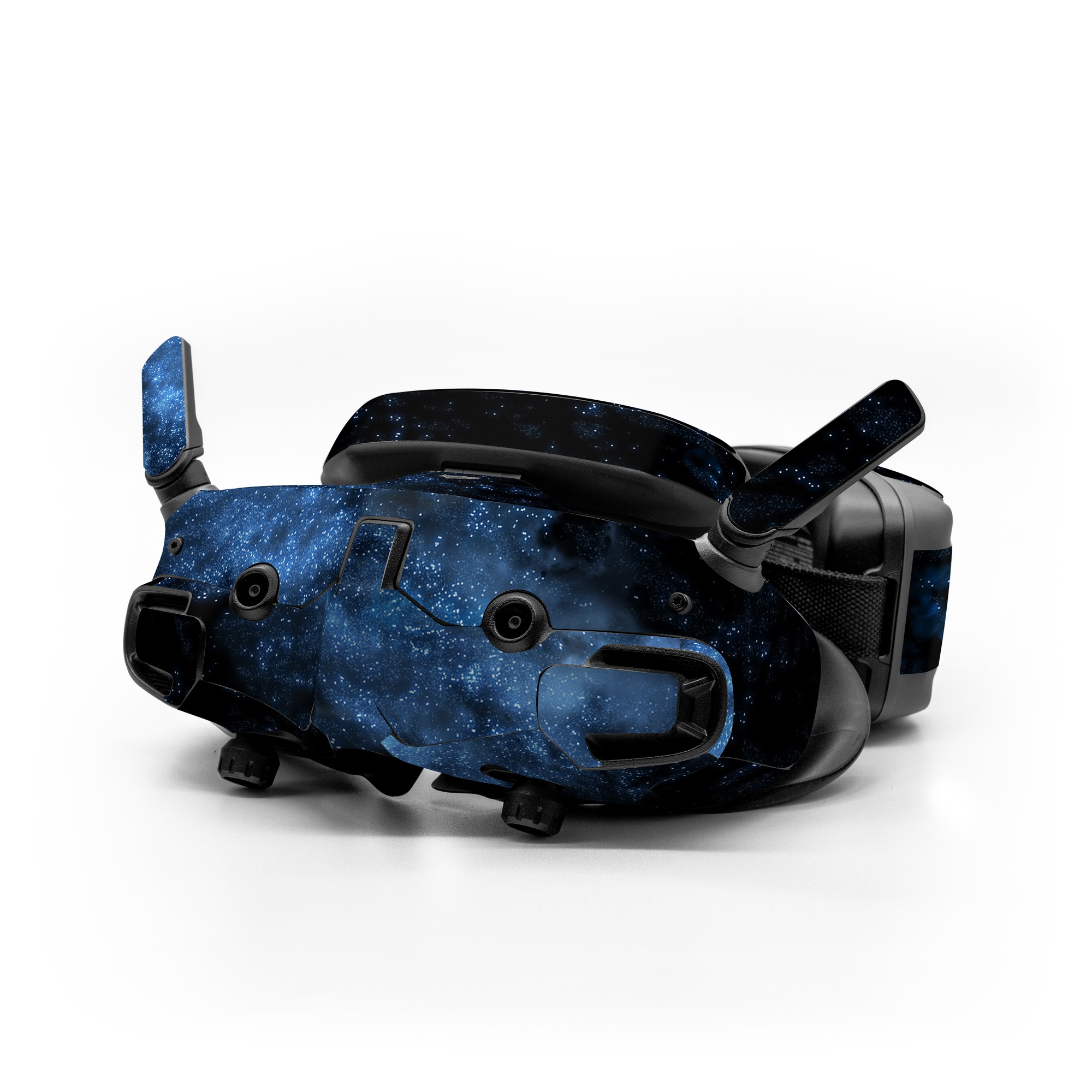 DJI Goggles 3 Skin design of Sky, Atmosphere, Black, Blue, Outer space, Atmospheric phenomenon, Astronomical object, Darkness, Universe, Space, with black, blue colors