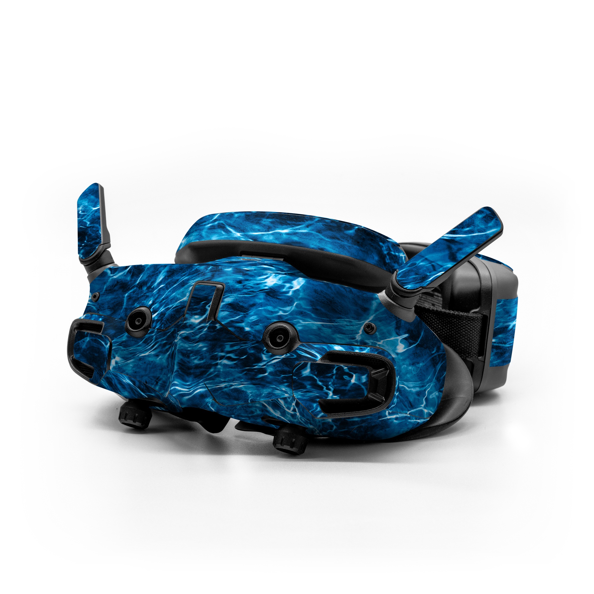 DJI Goggles 3 Skin design of Blue, Water, Aqua, Turquoise, Azure, Electric blue, Sky, Pattern, Sea, Ocean, with blue, black colors
