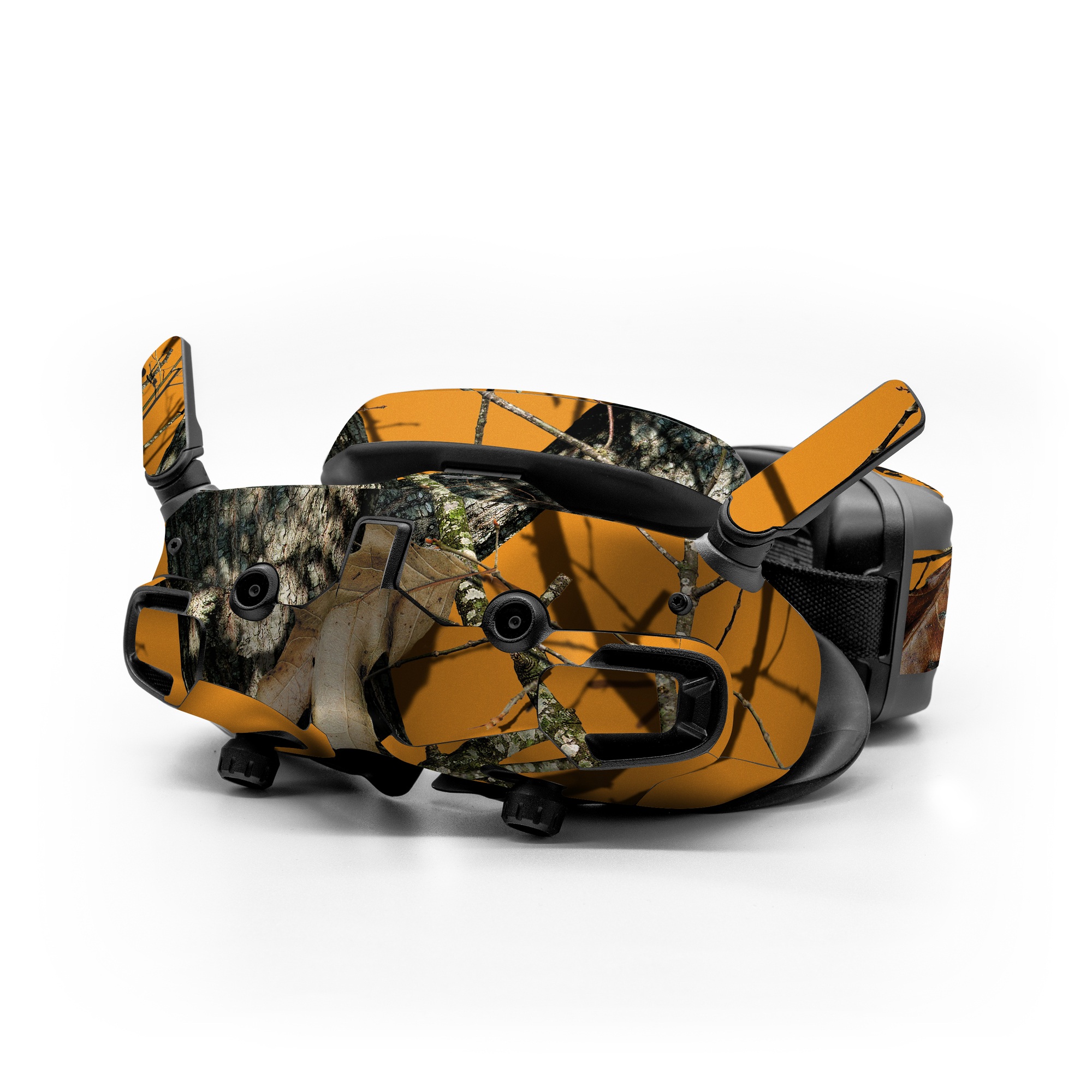 DJI Goggles 3 Skin design of Tree, Branch, Canoe birch, Woody plant, Plant, Leaf, Adaptation, Wildlife, Trunk, Birch family, with green, black, gray, red colors