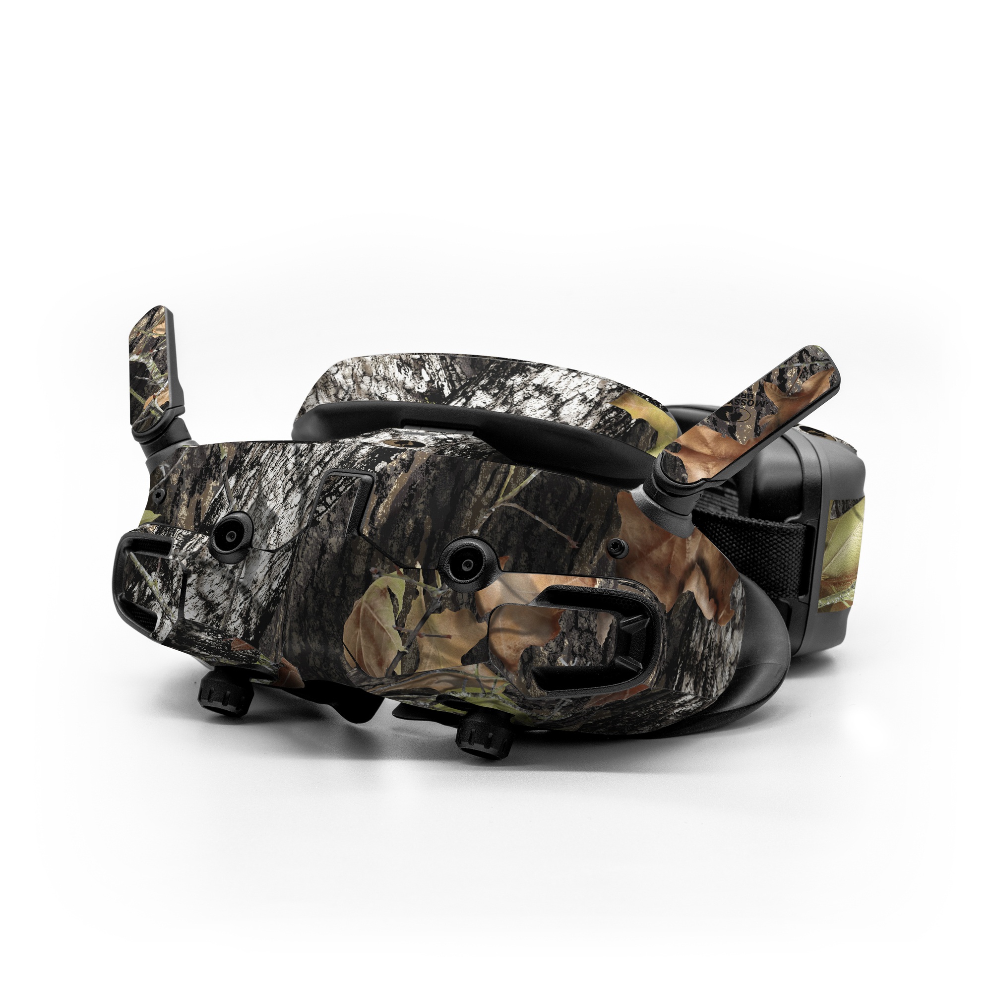 DJI Goggles 3 Skin design of Leaf, Tree, Plant, Adaptation, Camouflage, Branch, Wildlife, Trunk, Root, with black, gray, green, red colors