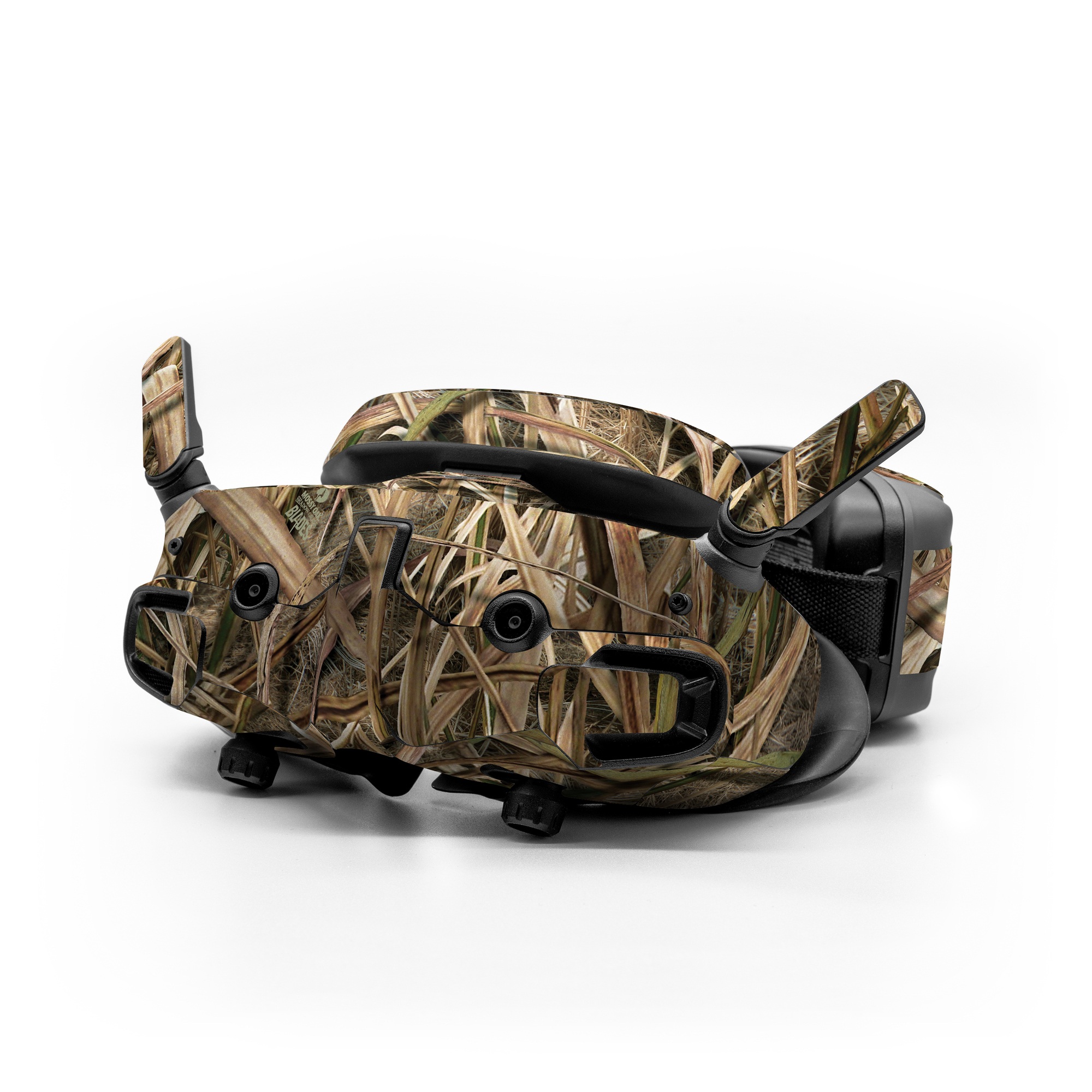 DJI Goggles 3 Skin design of Grass, Straw, Plant, Grass family, Twig, Adaptation, Agriculture, with black, green, gray, red colors