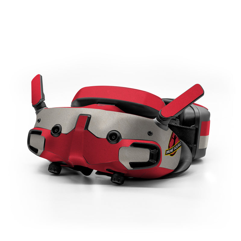 DJI Goggles 3 Skin design of Graphics, with red, black, yellow, gray colors