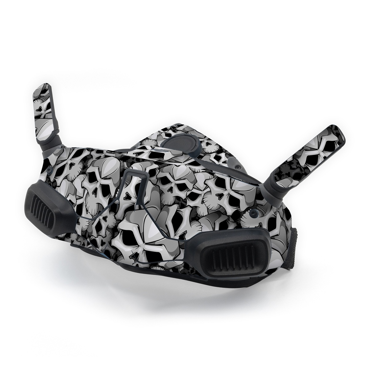 DJI Goggles Integra Skin design of Pattern, Black-and-white, Monochrome, Ball, Football, Monochrome photography, Design, Font, Stock photography, Photography, with gray, black colors