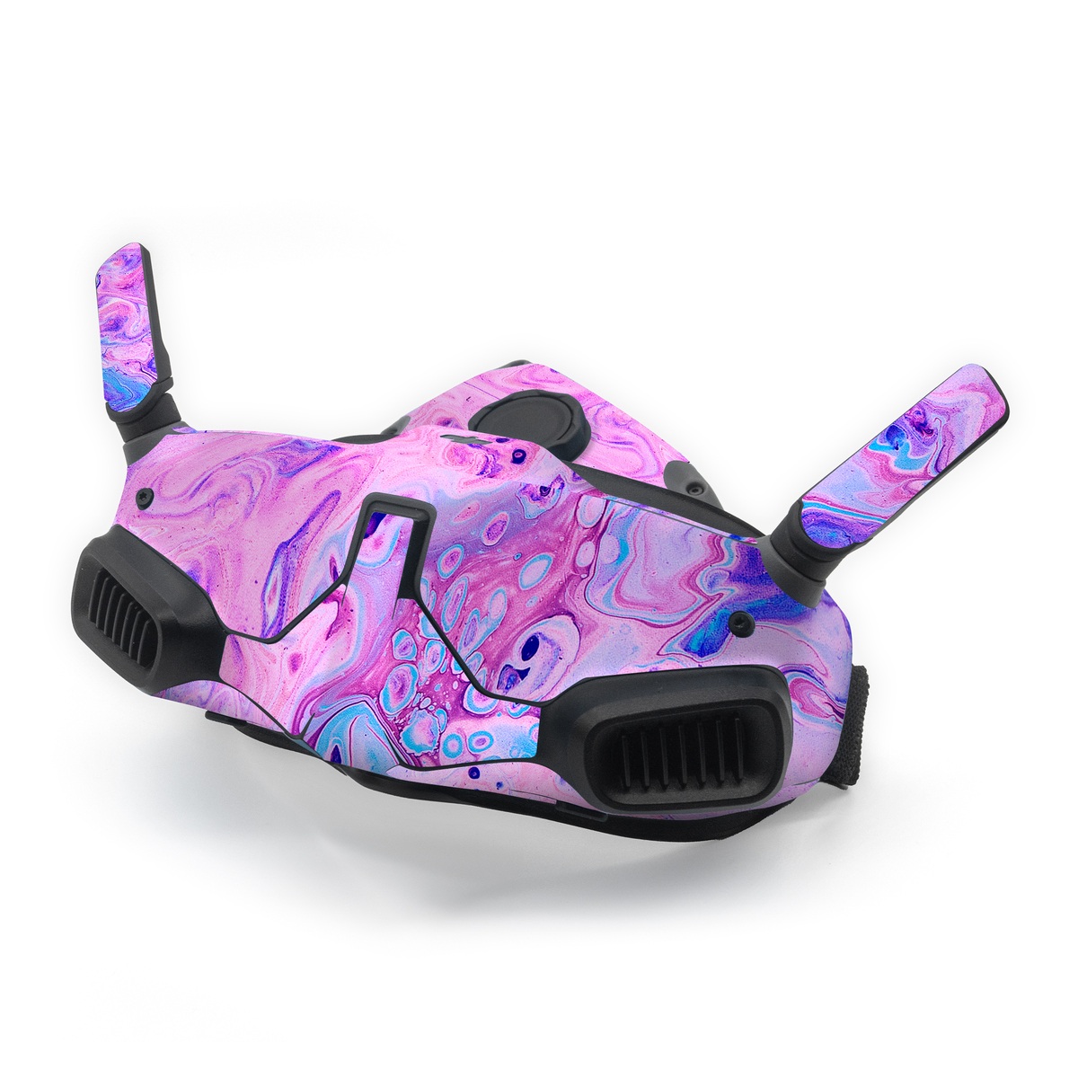 DJI Goggles Integra Skin design of Purple, Violet, Lilac, Art, Pattern, Modern art, Painting, Visual arts, Acrylic paint, Magenta, with pink, purple, blue colors