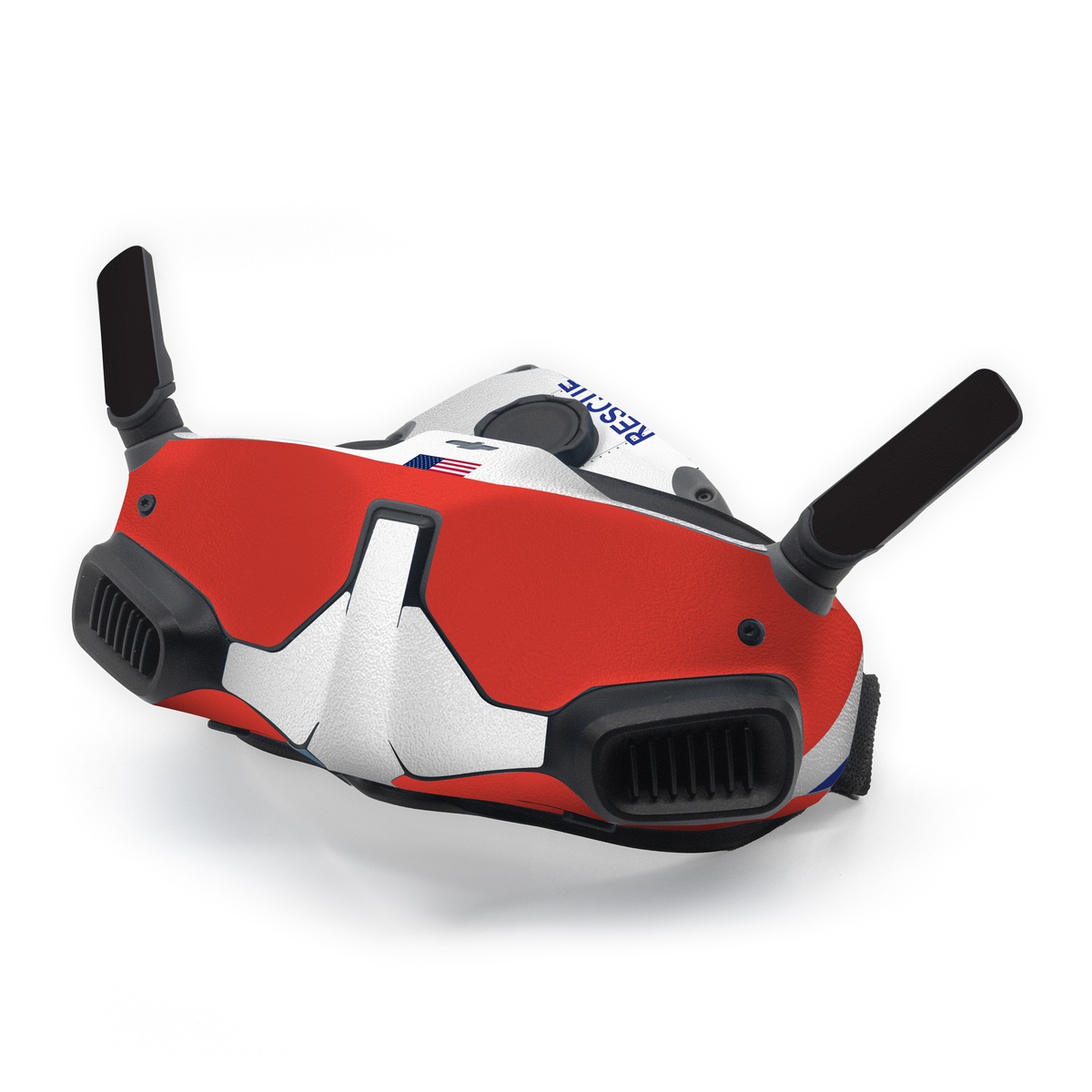DJI Goggles Integra Skin design, with orange, blue, gray, white colors