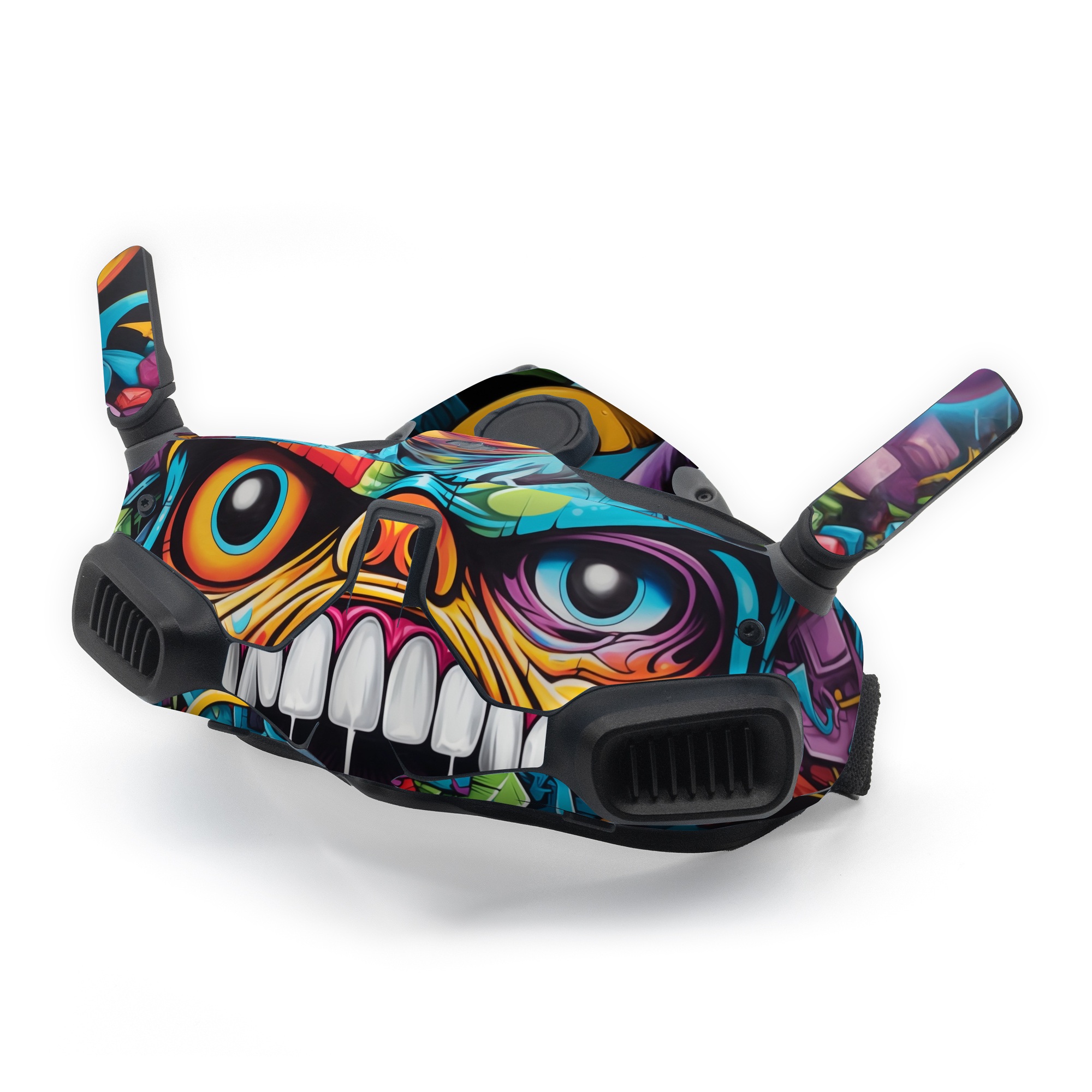 DJI Goggles Integra Skin design, with white, pink, yellow, orange, red, blue, green, purple, black colors