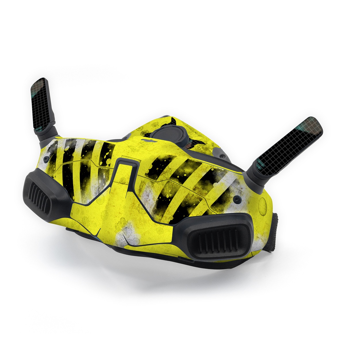 DJI Goggles Integra Skin design of Yellow, Green, Font, Pattern, Graphic design, with black, yellow, gray, blue, green colors