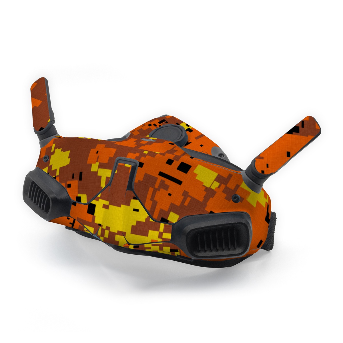 DJI Goggles Integra Skin design of Orange, Yellow, Leaf, Tree, Pattern, Autumn, Plant, Deciduous, with red, green, black colors
