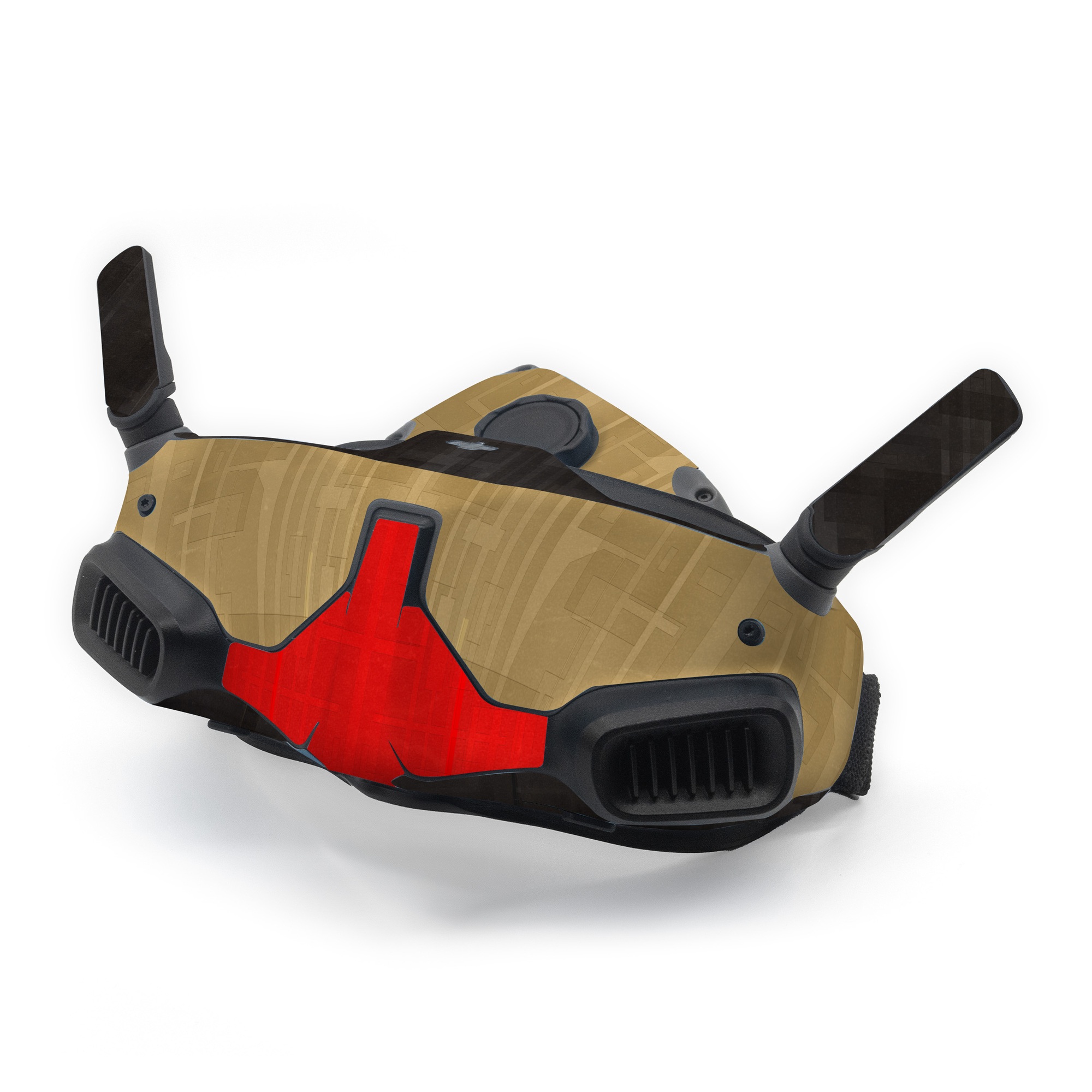 DJI Goggles Integra Skin design, with brown, red colors