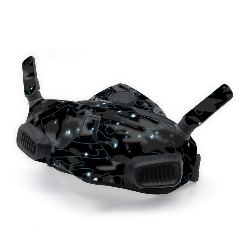 DJI Goggles Integra Skin design of Black, Water, Space, Black-and-white, Granite, with blue, white, gray, blue colors