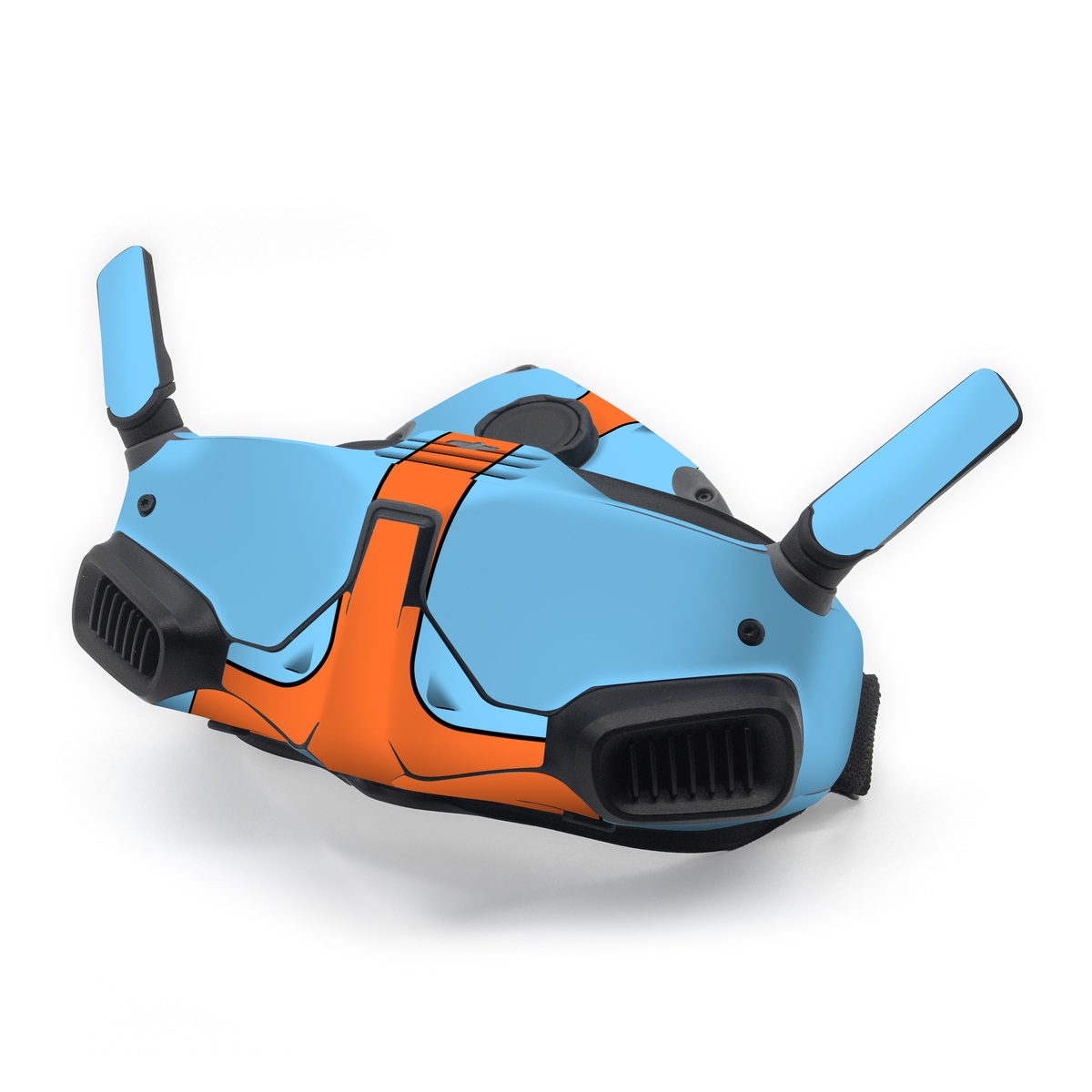 DJI Goggles Integra Skin design of Line, with blue, orange, black colors