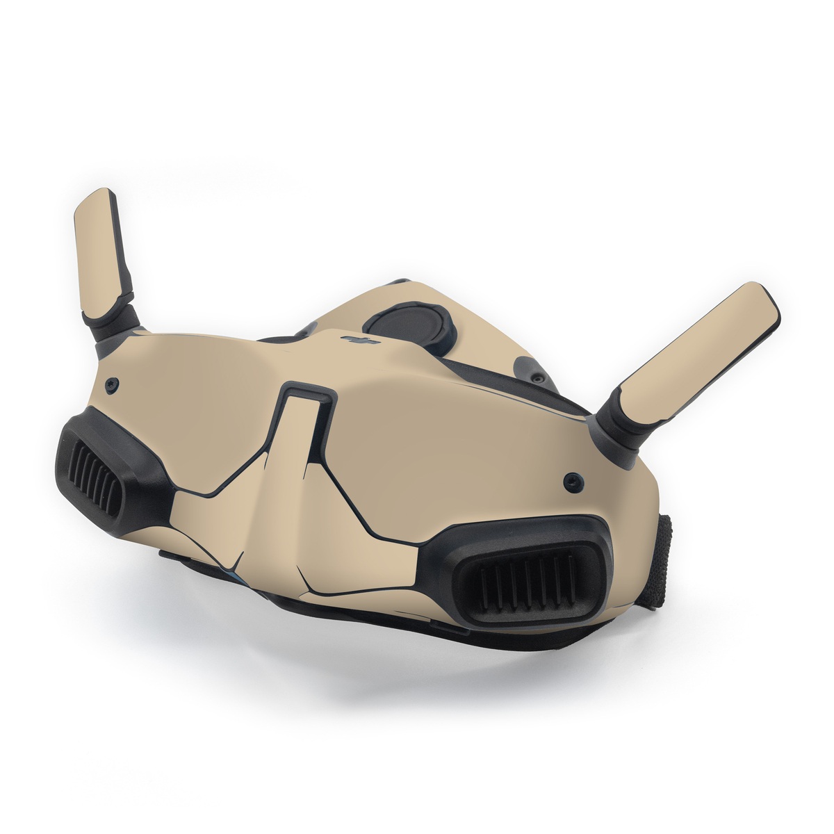 DJI Goggles Integra Skin design of Brown, Beige, Pattern, Peach, Font, Rectangle, Event, Brand, Circle, with brown, yellow colors