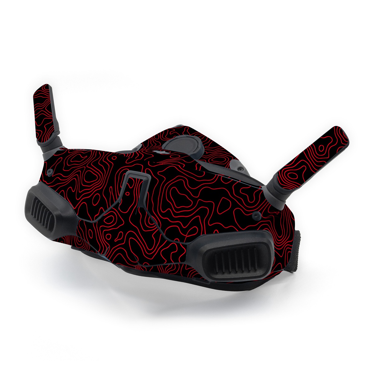 DJI Goggles Integra Skin design of Pink, Art, Motif, Magenta, Font, Pattern, Symmetry, Rectangle, Circle, Electric blue, with black, red colors
