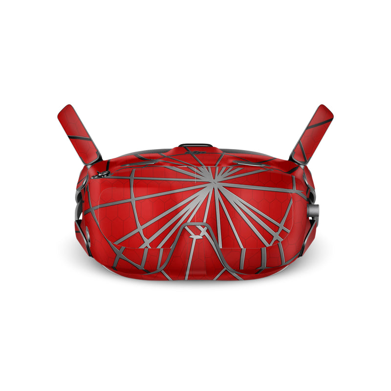 DJI Goggles N3 Skin design of Red, Symmetry, Circle, Pattern, Line, with red, black, gray colors
