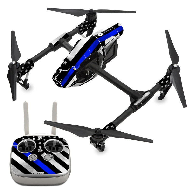 DJI Inspire 1 Skin design of Flag of the united states, Flag, Cobalt blue, Pattern, Line, Black-and-white, Design, Monochrome, Electric blue, Parallel, with black, white, gray, blue colors