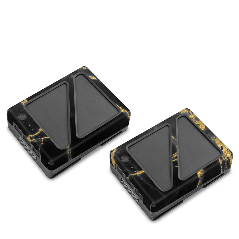 DJI Inspire 2 Battery Skin design of Black, Yellow, Water, Brown, Branch, Leaf, Rock, Tree, Marble, Sky, with black, yellow colors