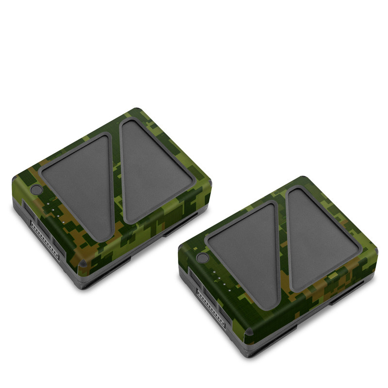 DJI Inspire 2 Battery Skin design of Military camouflage, Green, Pattern, Uniform, Camouflage, Clothing, Design, Leaf, Plant, with green, brown colors