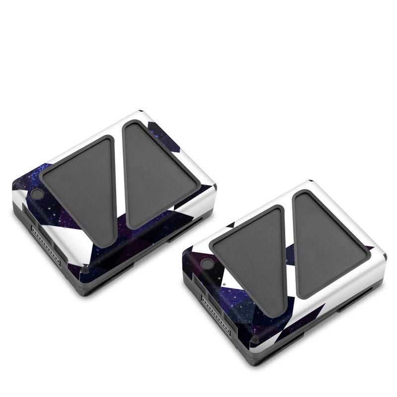 DJI Inspire 2 Battery Skin design of Text, Pattern, Graphic design, Font, Purple, Design, Line, Triangle, Logo, Graphics, with black, blue, white colors