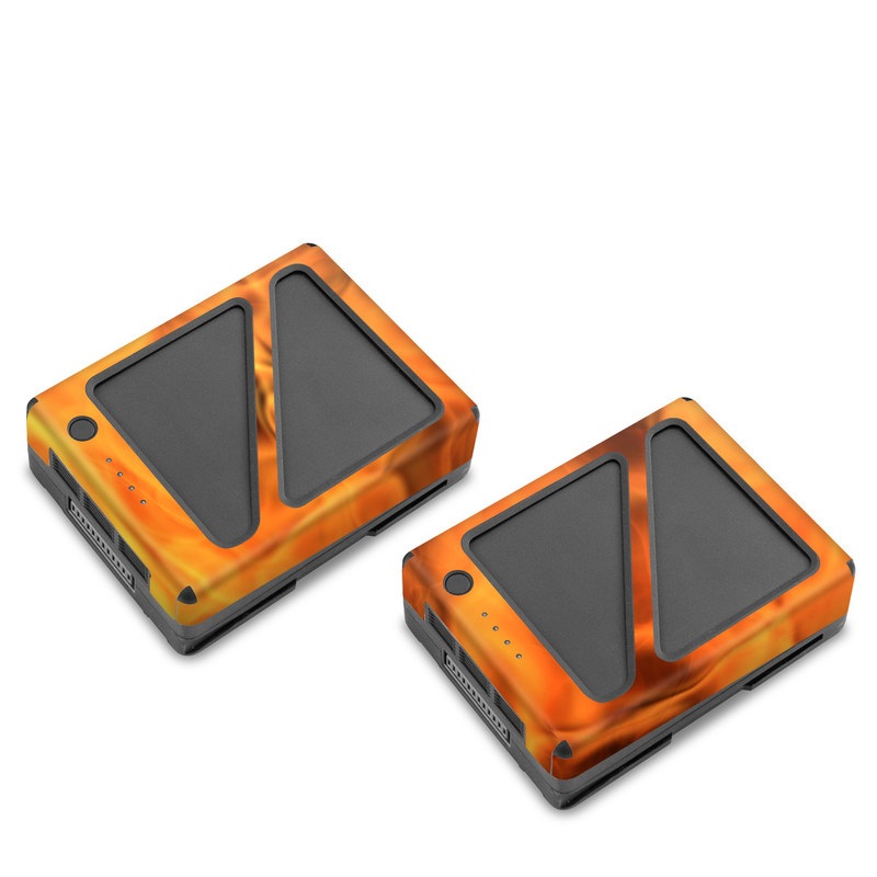 DJI Inspire 2 Battery Skin design of Flame, Fire, Heat, Orange, with red, orange, black colors