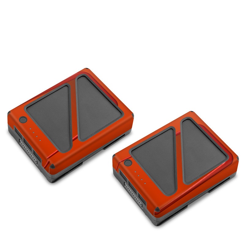 DJI Inspire 2 Battery Skin design of Orange, Red, Line, Material property, Rectangle, Automotive lighting, with red, black, orange, gray colors