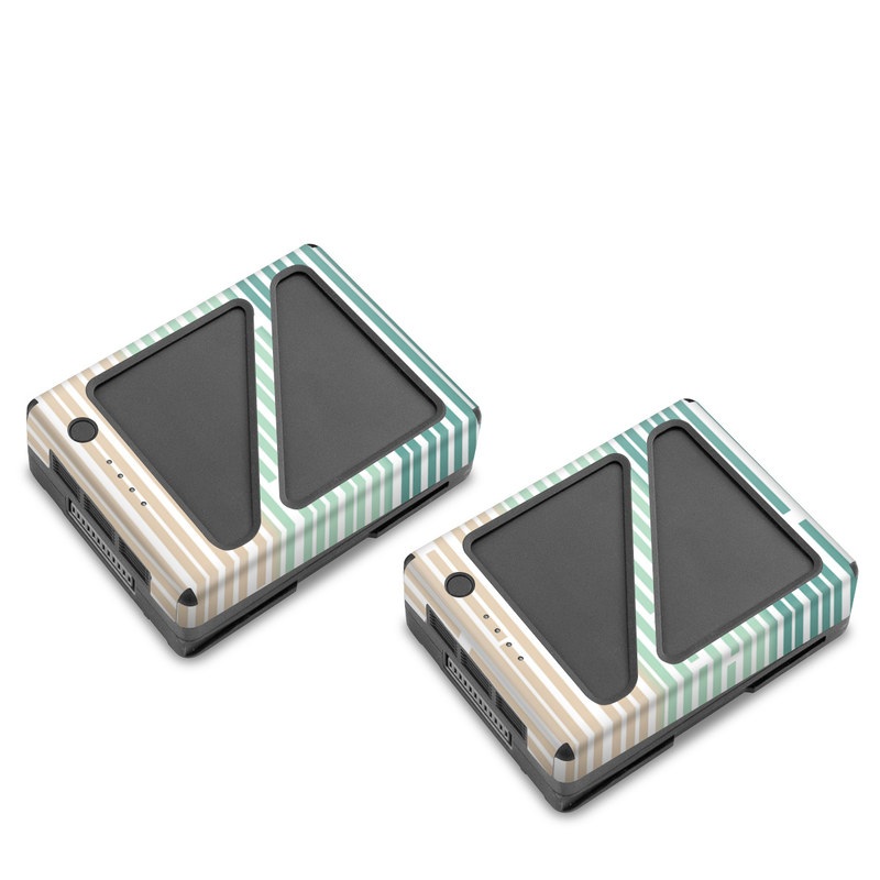 DJI Inspire 2 Battery Skin design of Line, Parallel, Pattern, with blue, brown, yellow, orange colors